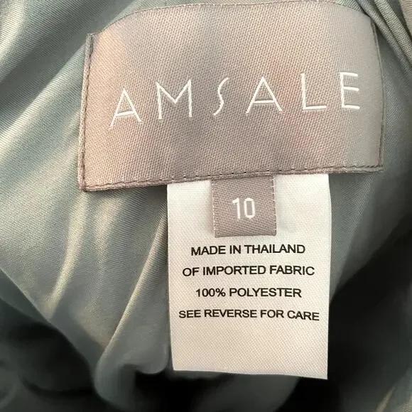 NWT Amsale Cody Dress in Jade Green Women's Size 10 | Jade Cody Dress - Picture 15 of 16